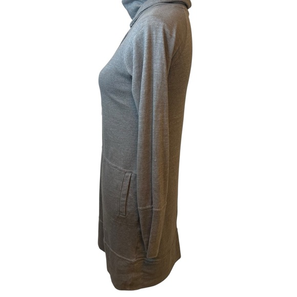 Prana | Gray-Brown Long Sleeve Athleisure Dress with Cowl Neck | Sz XS - Picture 5 of 9